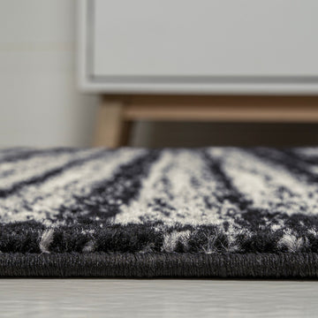 Khalil Modern Berber Stripe Area Rug